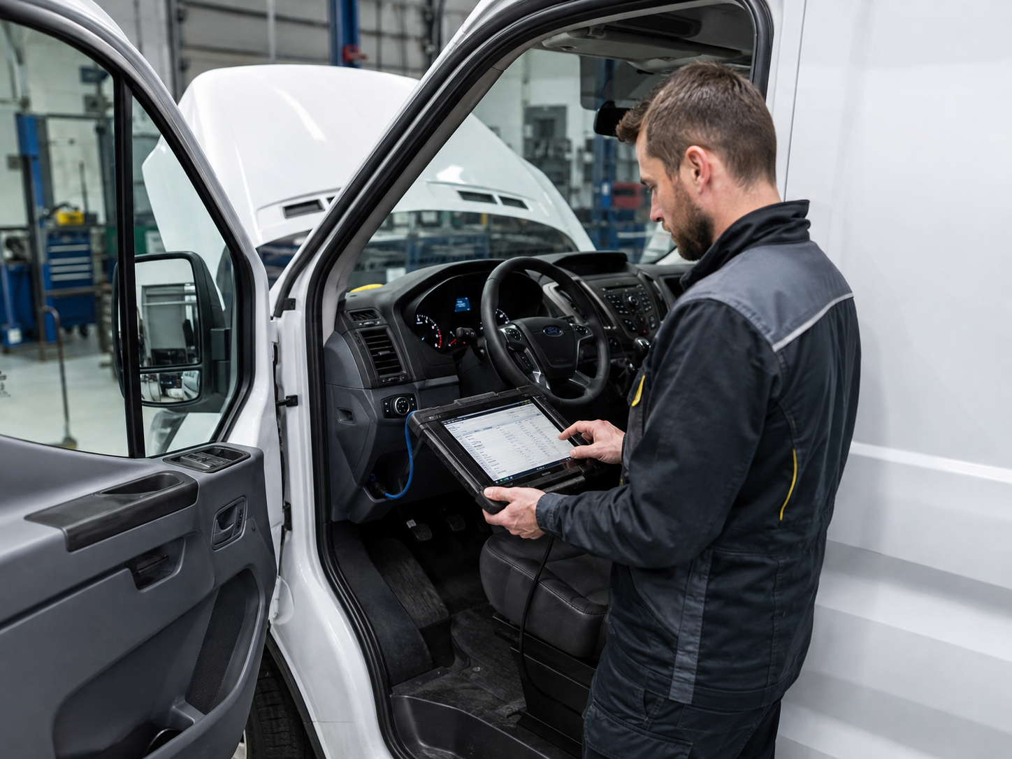 Диагностика климатической системы Ford Transit электронным оборудованием